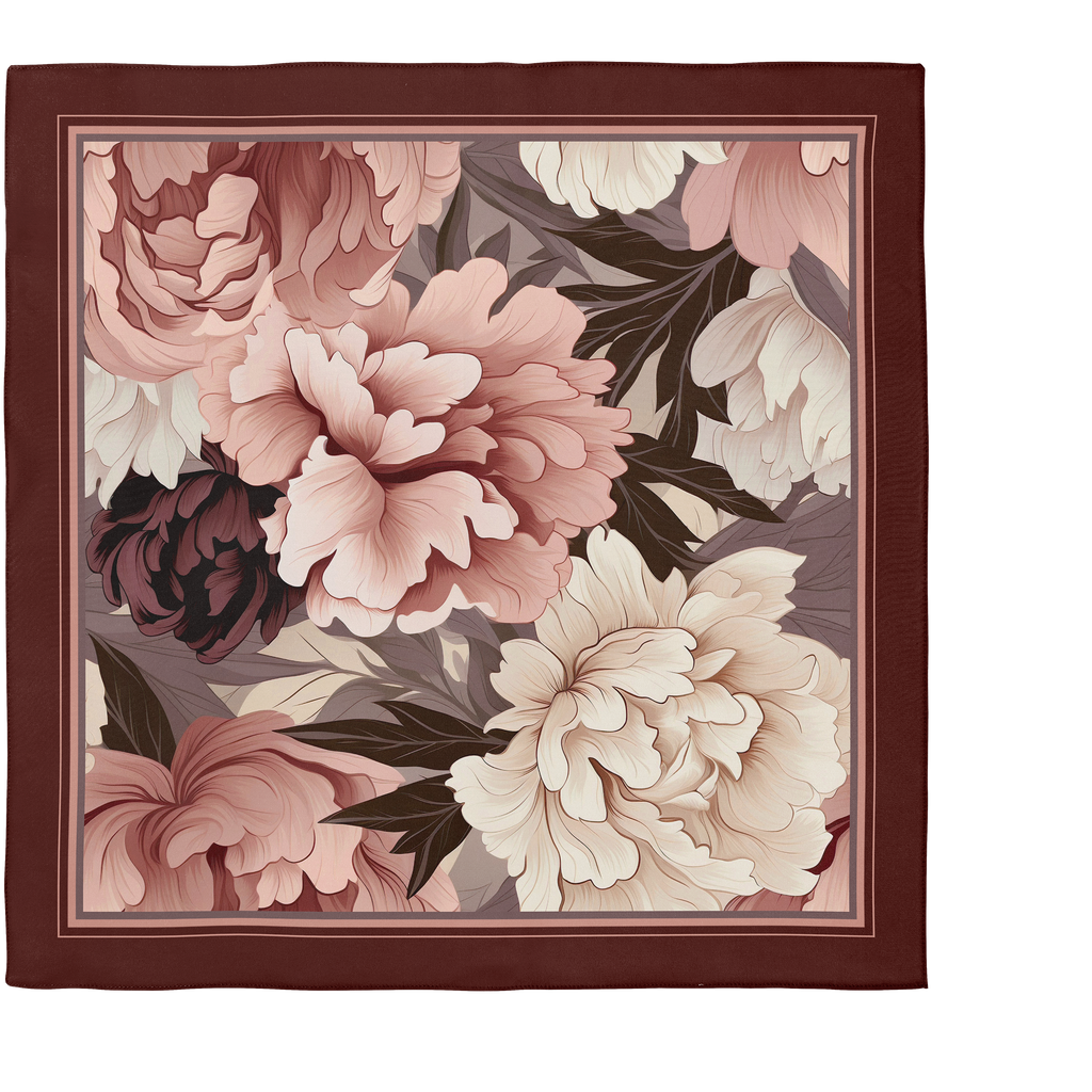 Peony Garden Silk Scarf 90