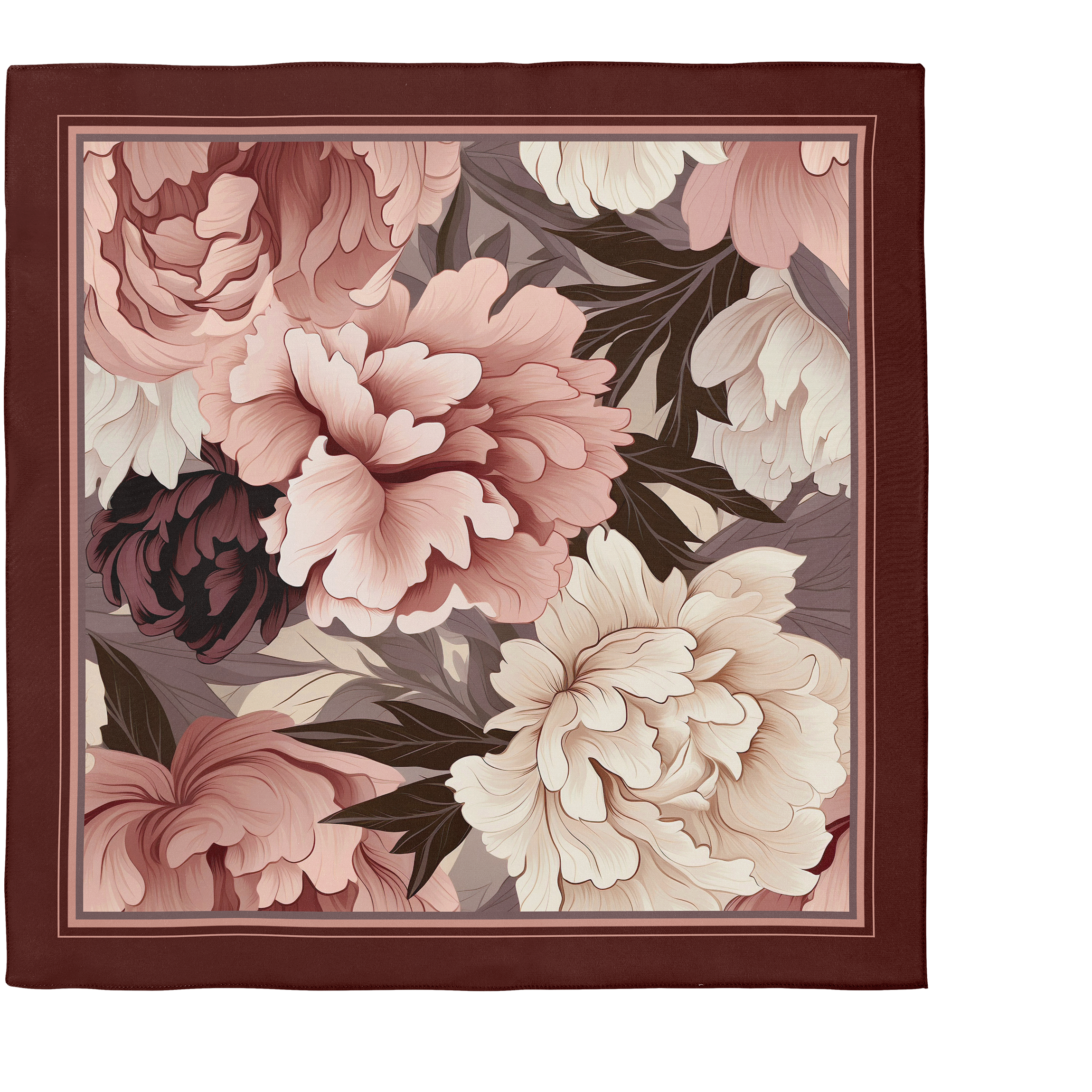 Peony Garden Silk Scarf 90