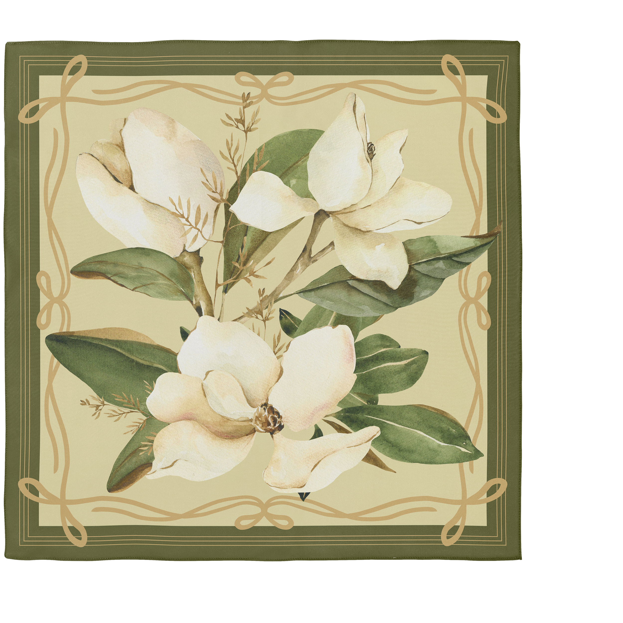 Magnolia Bloom Silk Scarf 90