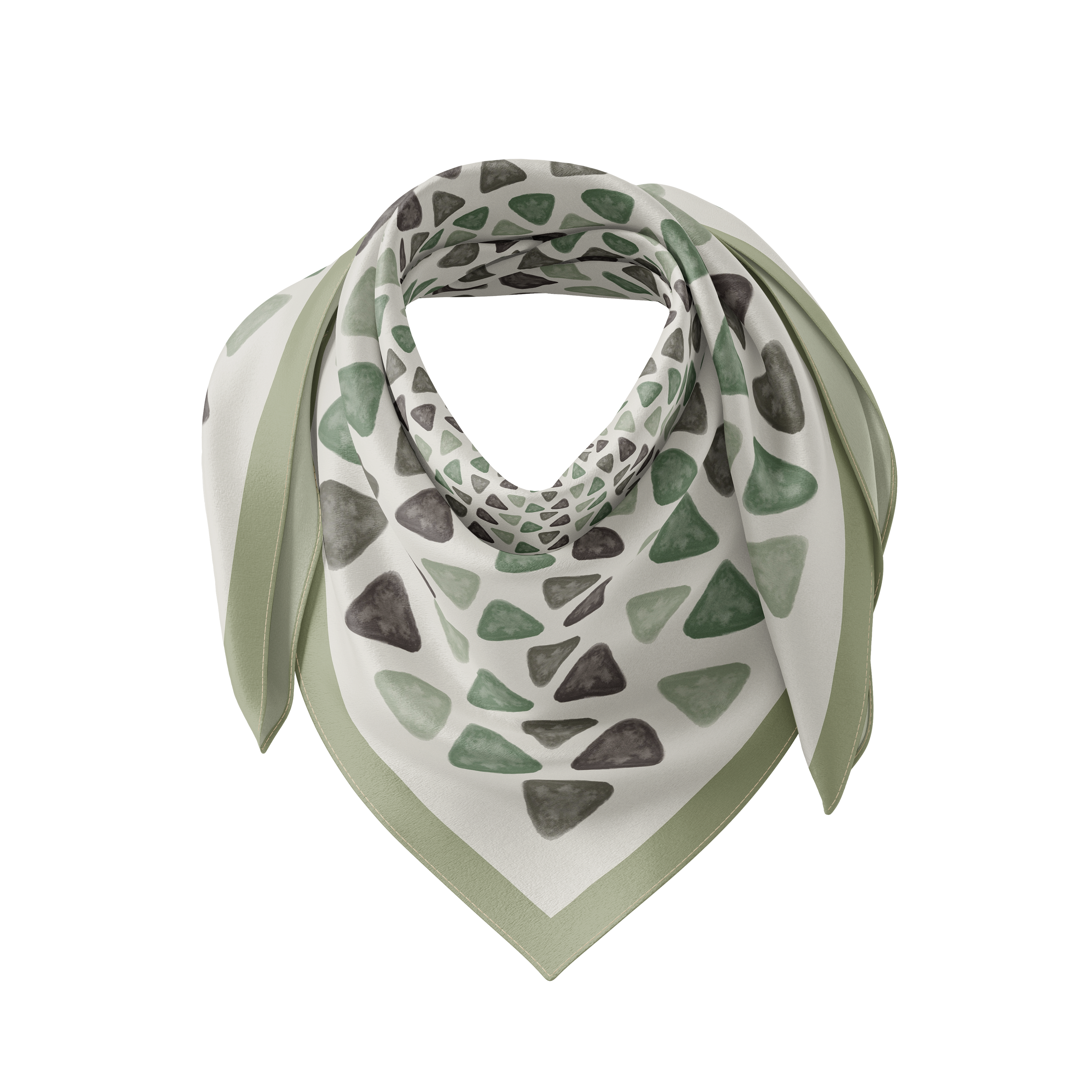 Geometric Mirage Silk Scarf 90