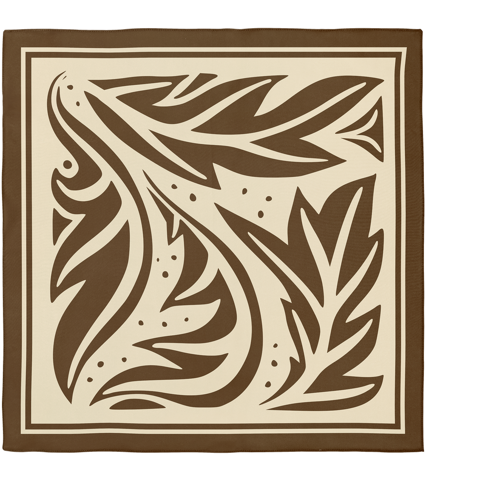 Abstract Leaf Flow Silk Scarf 90