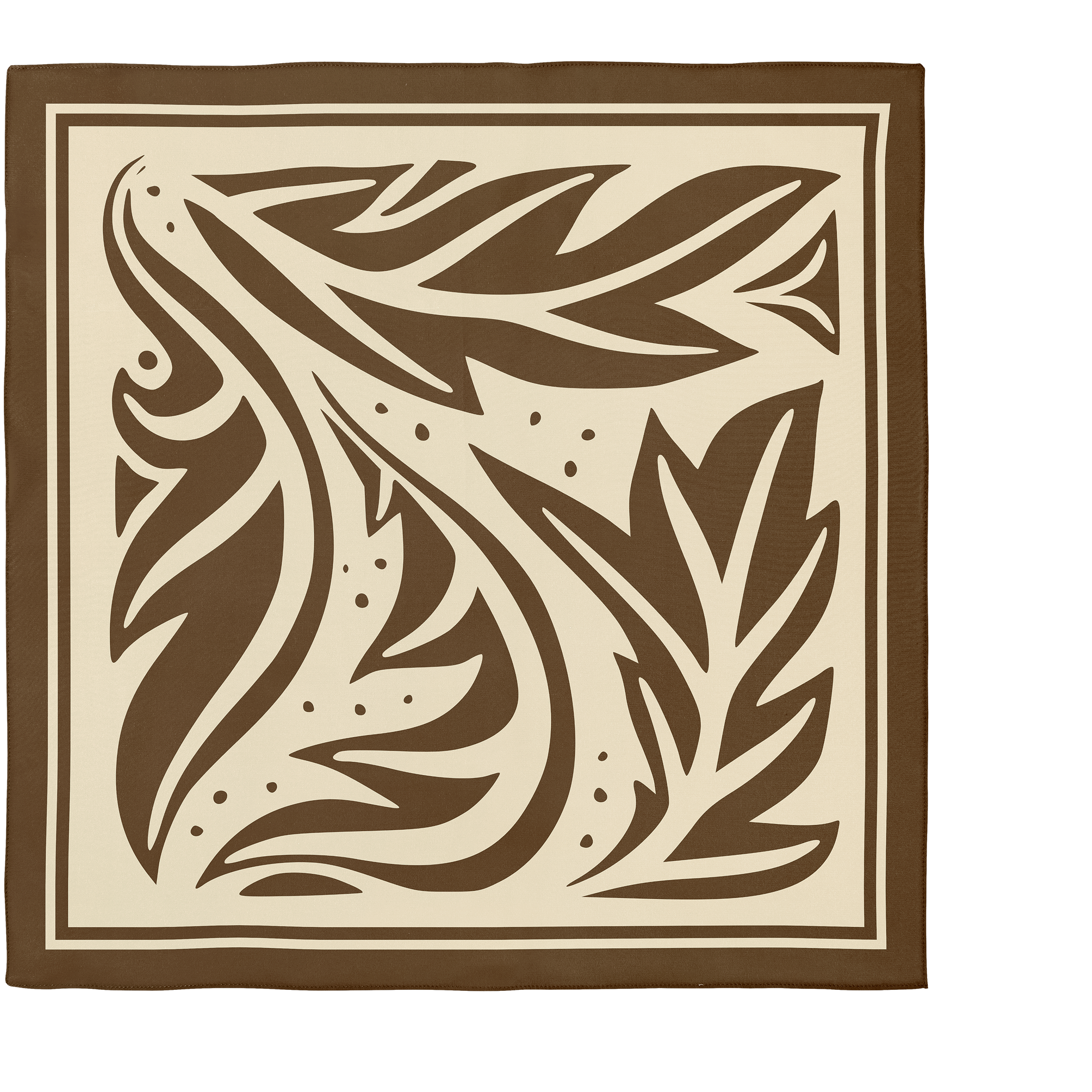 Abstract Leaf Flow Silk Scarf 90