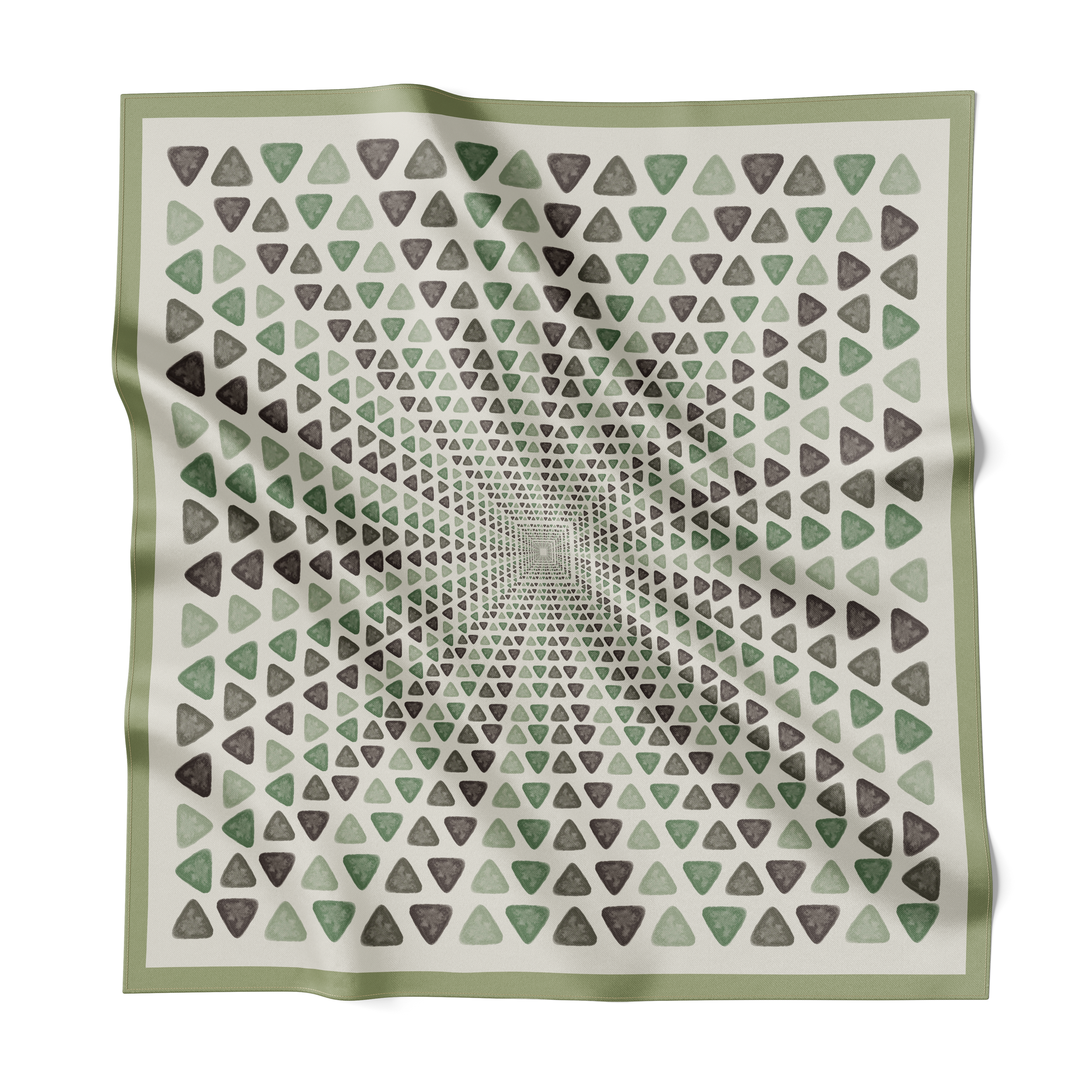 Geometric Mirage Silk Scarf 90